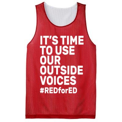 It's Time To Use Our Outside Voice Red For Ed Mesh Reversible Basketball Jersey Tank