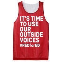 It's Time To Use Our Outside Voice Red For Ed Mesh Reversible Basketball Jersey Tank