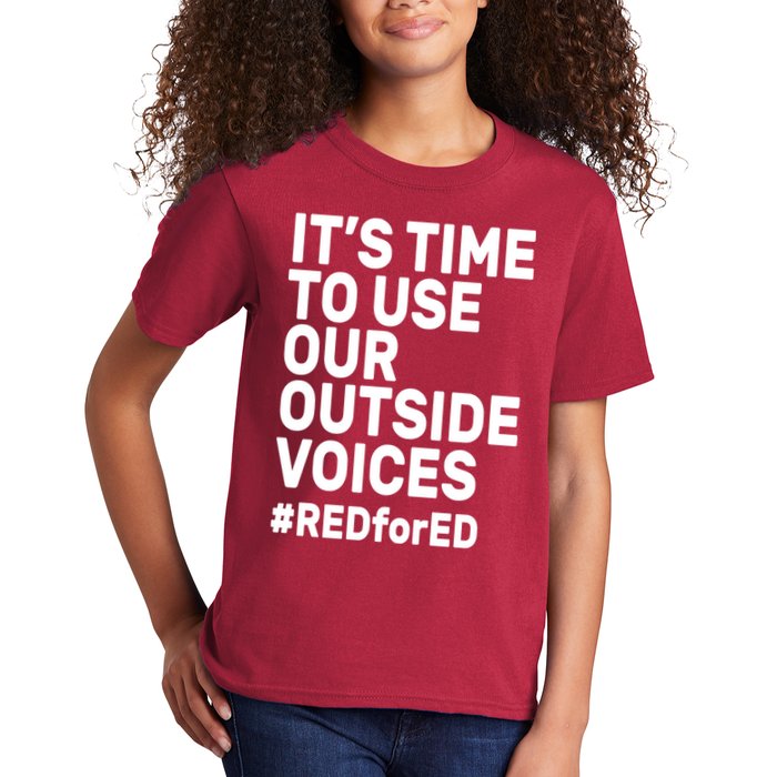 It's Time To Use Our Outside Voice Red For Ed Kids T-Shirt