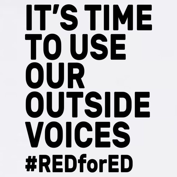 It's Time To Use Our Outside Voice Red For Ed Garment-Dyed Sweatshirt