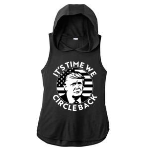 It's Time We Circle Back Trump 2024 Election Ladies PosiCharge Tri-Blend Wicking Draft Hoodie Tank