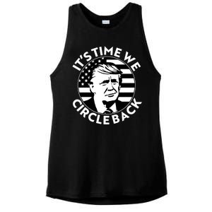 It's Time We Circle Back Trump 2024 Election Ladies PosiCharge Tri-Blend Wicking Tank