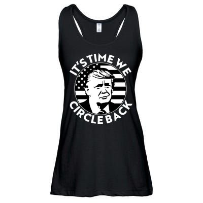 It's Time We Circle Back Trump 2024 Election Ladies Essential Flowy Tank