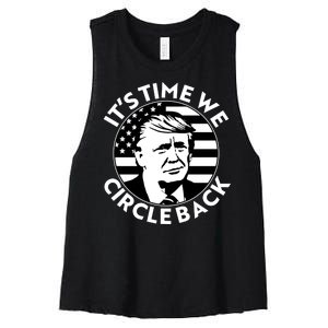 It's Time We Circle Back Trump 2024 Election Women's Racerback Cropped Tank