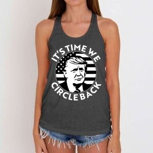 It's Time We Circle Back Trump 2024 Election Women's Knotted Racerback Tank