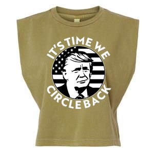 It's Time We Circle Back Trump 2024 Election Garment-Dyed Women's Muscle Tee