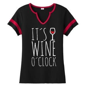 It's Wine O'Clock Ladies Halftime Notch Neck Tee