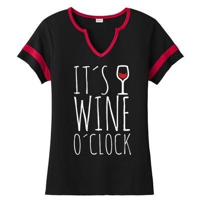 It's Wine O'Clock Ladies Halftime Notch Neck Tee