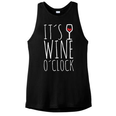 It's Wine O'Clock Ladies PosiCharge Tri-Blend Wicking Tank