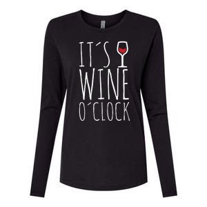 It's Wine O'Clock Womens Cotton Relaxed Long Sleeve T-Shirt