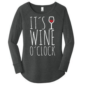 It's Wine O'Clock Women's Perfect Tri Tunic Long Sleeve Shirt