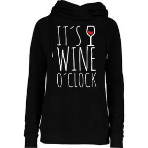 It's Wine O'Clock Womens Funnel Neck Pullover Hood