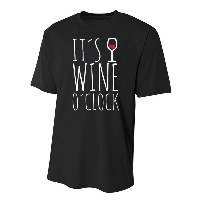 It's Wine O'Clock Youth Performance Sprint T-Shirt