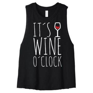 It's Wine O'Clock Women's Racerback Cropped Tank