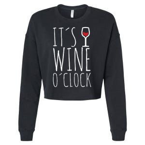 It's Wine O'Clock Cropped Pullover Crew