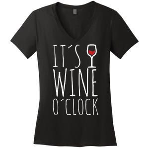 It's Wine O'Clock Women's V-Neck T-Shirt