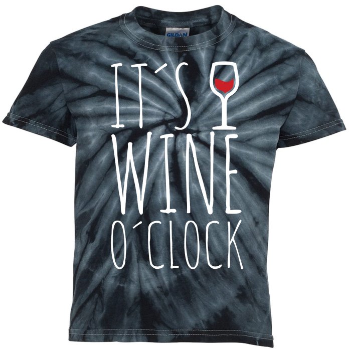 It's Wine O'Clock Kids Tie-Dye T-Shirt