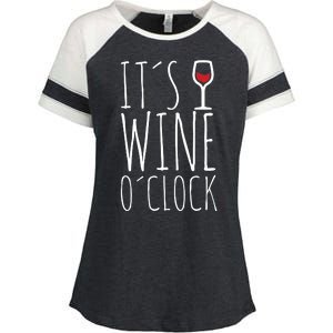 It's Wine O'Clock Enza Ladies Jersey Colorblock Tee