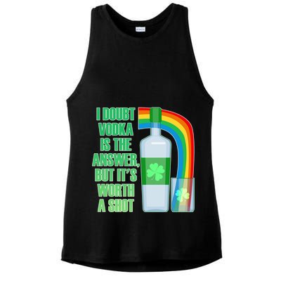 It's Worth a Shot of Vodka Ladies PosiCharge Tri-Blend Wicking Tank