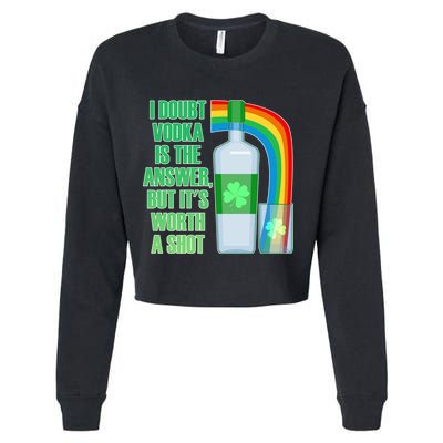 It's Worth a Shot of Vodka Cropped Pullover Crew