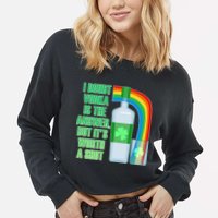 It's Worth a Shot of Vodka Cropped Pullover Crew