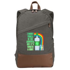 It's Worth a Shot of Vodka Cotton Canvas Backpack