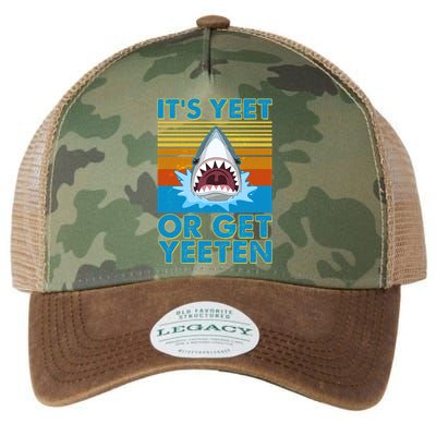 It's Yeet or Get Yeeten Shark Attack Legacy Tie Dye Trucker Hat