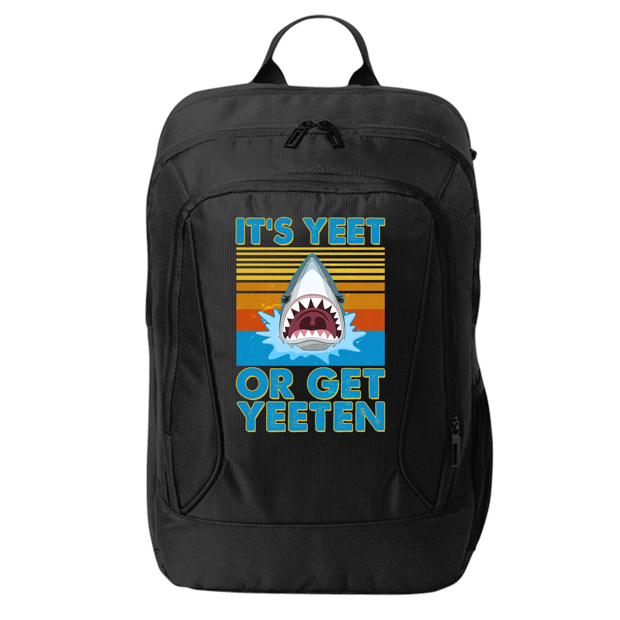 It's Yeet or Get Yeeten Shark Attack City Backpack