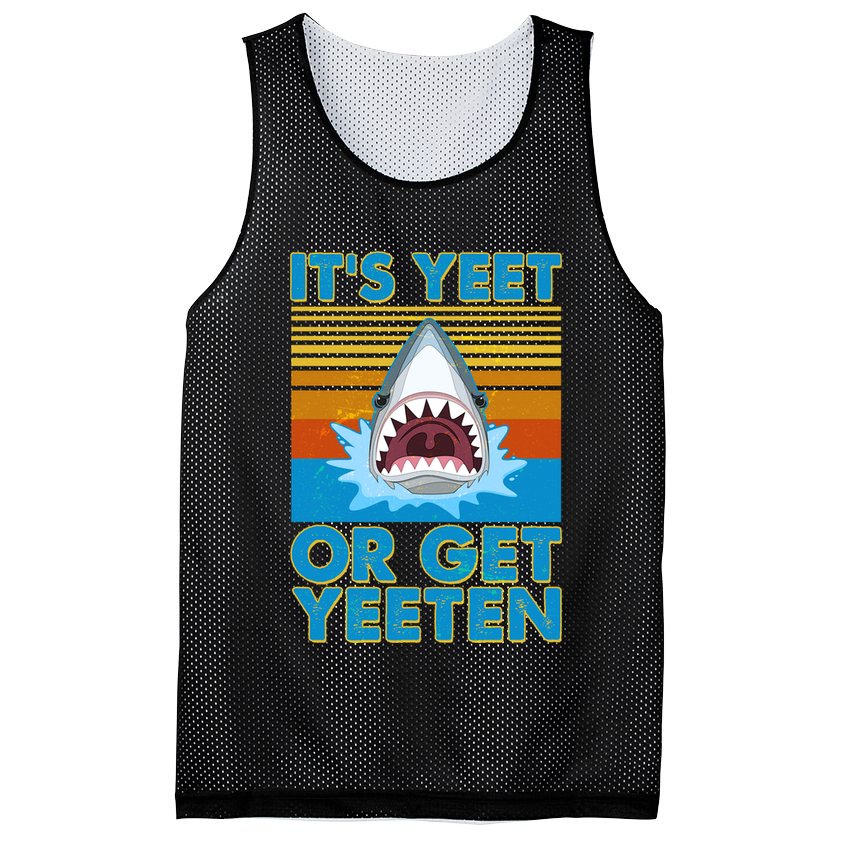 It's Yeet or Get Yeeten Shark Attack Mesh Reversible Basketball Jersey Tank