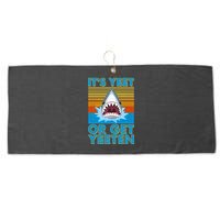 It's Yeet or Get Yeeten Shark Attack Large Microfiber Waffle Golf Towel
