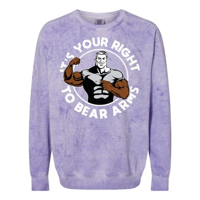 It's Your Right To Bear Arms Colorblast Crewneck Sweatshirt