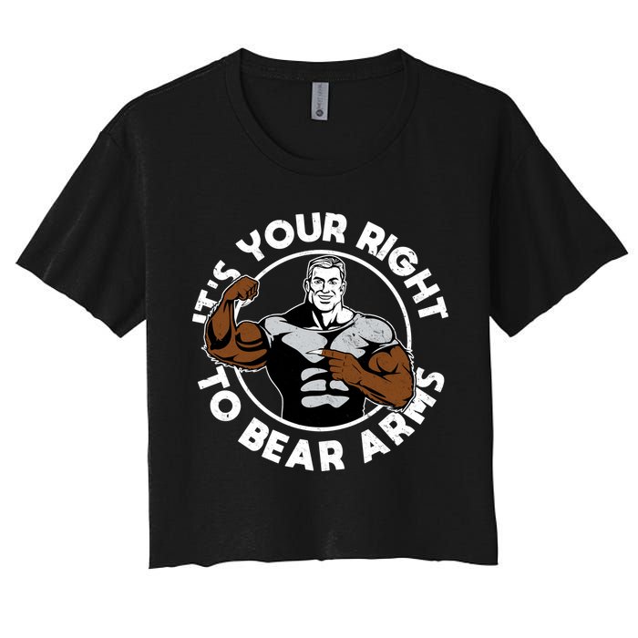 It's Your Right To Bear Arms Women's Crop Top Tee