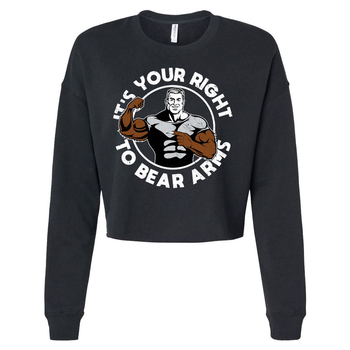It's Your Right To Bear Arms Cropped Pullover Crew