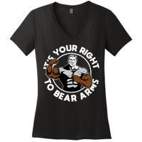 It's Your Right To Bear Arms Women's V-Neck T-Shirt
