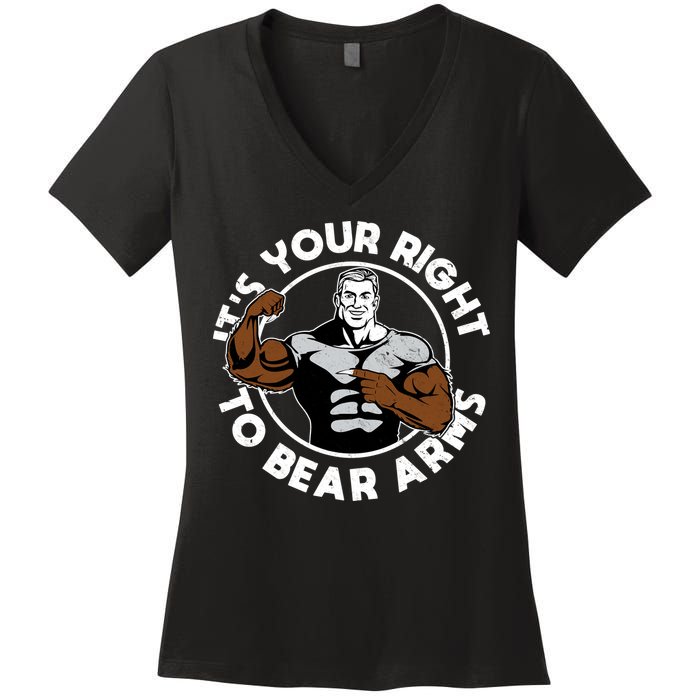 It's Your Right To Bear Arms Women's V-Neck T-Shirt