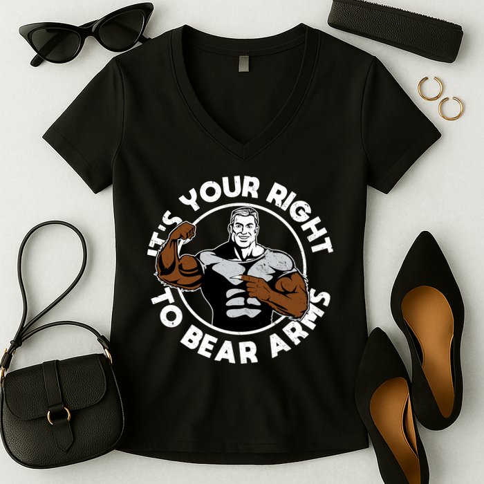 It's Your Right To Bear Arms Women's V-Neck T-Shirt