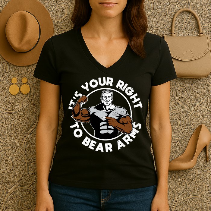 It's Your Right To Bear Arms Women's V-Neck T-Shirt