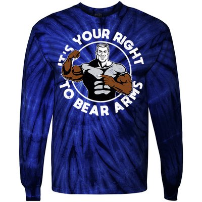 It's Your Right To Bear Arms Tie-Dye Long Sleeve Shirt