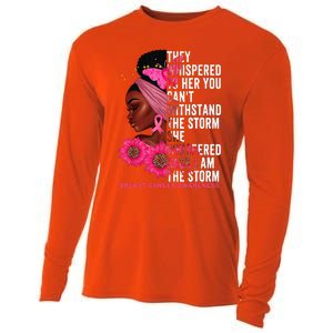 I'm The Storm Black Breast Cancer Survivor Pink Ribbon Cooling Performance Long Sleeve Crew