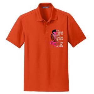 I'm The Storm Black Breast Cancer Survivor Pink Ribbon Dry Zone Grid Polo