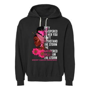 I'm The Storm Black Breast Cancer Survivor Pink Ribbon Garment-Dyed Fleece Hoodie