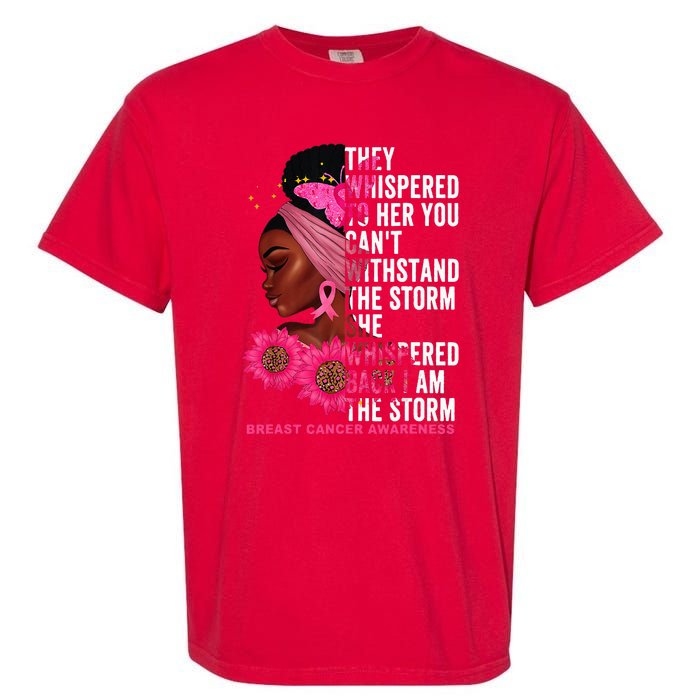 I'm The Storm Black Breast Cancer Survivor Pink Ribbon Garment-Dyed Heavyweight T-Shirt