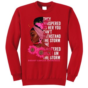 I'm The Storm Black Breast Cancer Survivor Pink Ribbon Sweatshirt