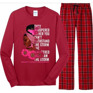 I'm The Storm Black Breast Cancer Survivor Pink Ribbon Long Sleeve Pajama Set