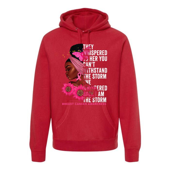 I'm The Storm Black Breast Cancer Survivor Pink Ribbon Premium Hoodie