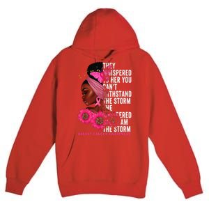 I'm The Storm Black Breast Cancer Survivor Pink Ribbon Premium Pullover Hoodie