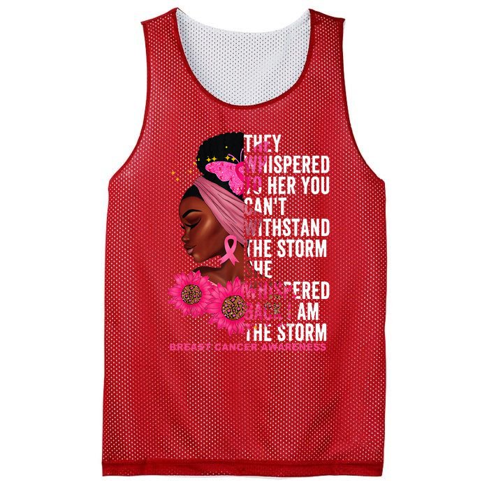 I'm The Storm Black Breast Cancer Survivor Pink Ribbon Mesh Reversible Basketball Jersey Tank