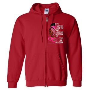 I'm The Storm Black Breast Cancer Survivor Pink Ribbon Full Zip Hoodie