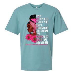 I'm The Storm Black Breast Cancer Survivor Pink Ribbon Sueded Cloud Jersey T-Shirt