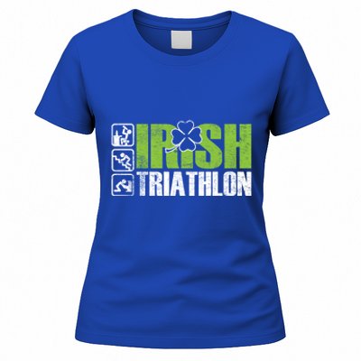 Irish Triathlon Sport Ing Happy St Patrick's Day Funny Gift Women's T-Shirt